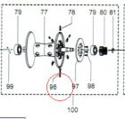 ABU GARCIA RICAMBIO MOLLA PER MULINELLI DA CASTING REVO TORO WINCH 61 - REVO TORO NACL 61 L N. ESPLOSO: 96