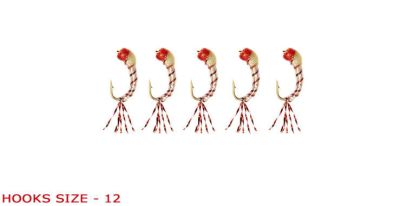 KILLER AMETTIERA PER SARDINE - 5 AMI CON TESTINA FOSFORESCENTE E CORPO ARGENTO FILETTATO