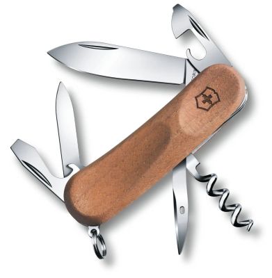 VICTORINOX COLTELLO MULTIUSO EVOWOOD 10 IN LEGNO DI NOCE