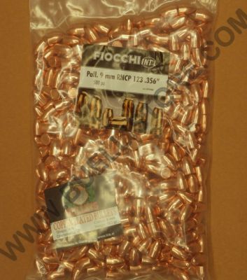 FIOCCHI PALLE RAMATE PER RICARICA CAL. 9 RNCP RAMATE DA 123Gr