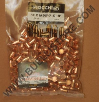 FIOCCHI PALLE PER RICARICA CAL. 40 S&W RNFP 180 Gr