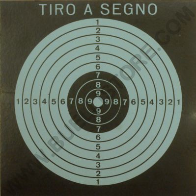 BERSAGLIO 14X14 BIANCO NERO MODELLO TARGET- 100 PEZZI