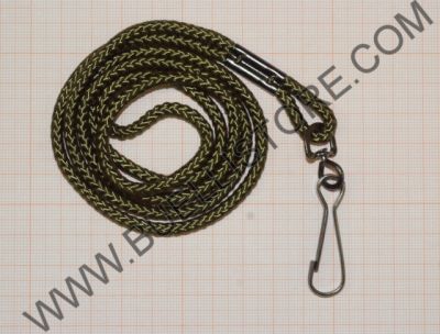 CORDONCINO CON MOSCHETTONE COLORE VERDE OLIVA 48CM