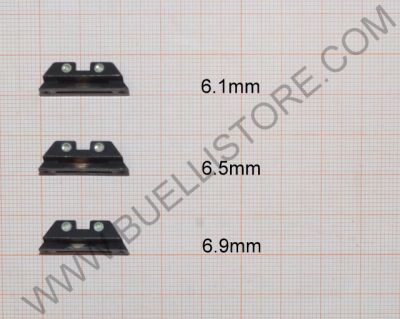 GLOCK - TACCA DI MIRA CON INSERTI AL TRIZIO PER TUTTI I MODELLI TRANNE MOD. 42 / 43 - DISPONIBILE IN VARIE ALTEZZE