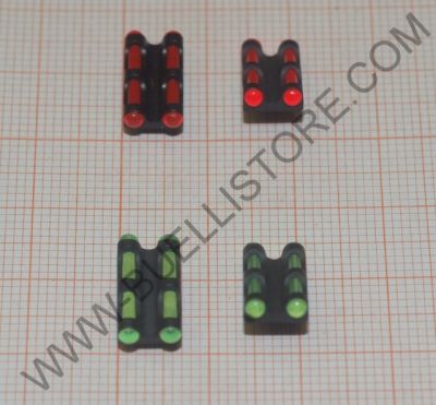 TACCA DI MIRA LPA DOPPIA IN FIBRA OTTICA VERDE-ROSSA DA 2.6mm E 3.0mm