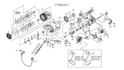 RICAMBI MULINELLI DAIWA 17 TATULA LT