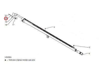 BENELLI PERNO ESPULSORE PERNO GUIDA MOLLA DENTE AGGANCIAMENTO DI SICUREZZA PER SUPER 90/MONTEFELTRO/RAFFAELLO/SUPER BLACK EAGLE/SUPER BLACK II/M1/M2/M3 SUPER 90/M3 (07)/M4 SUPER 90 cal. 12 E 20