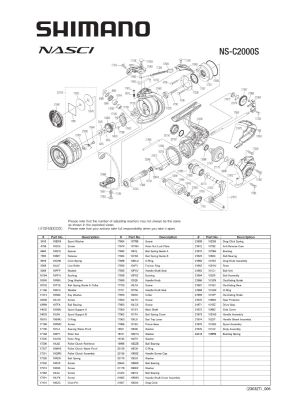 RICAMBI PER SHIMANO NASCI 2000 FC