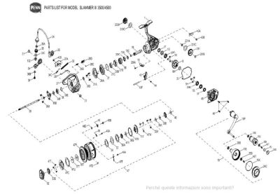 RICAMBI PENN SLAMMER III 3500