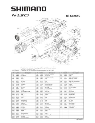 SHIMANO RICAMBI PER NASCI 5000