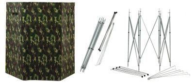 CAPANNO DA CACCIA ESAGONALE MIMETICO TESSUTO ANTIRIFLESSO SENZA TETTO