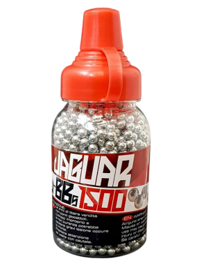 JAGUAR STEEL BBS 4.50 MM ACCIAIO CROMATO IN BIBERON (1500 PALLINI)