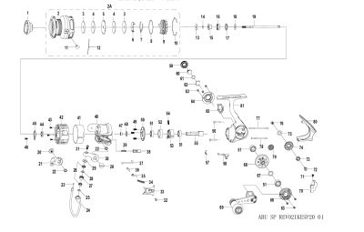 RICAMBI ORIGINALI PER MULINELLI ABU SP REVO2IKESP20 - ABU GARCIA 