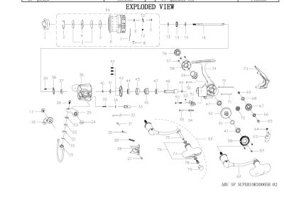RICAMBI ABU GARCIA ORIGINALI PER MULINELLI ABU SP SUPERIOR 3000SH