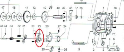 ABU GARCIA RICAMBIO FRIZIONE PER MULINELLI DA CASTING REVO TORO WINCH 61 - REVO TORO NACL 61 L N. ESPLOSO: 29