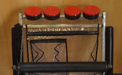 CAVALLETTO PORTACANNE CON PORTAESCHE E SACCO