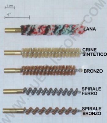 SCOVOLI PER CARABINE E PISTOLE IN VARI CALIBRI E MODELLI / BORE BRUSHES - FILETTO AMERICANO 