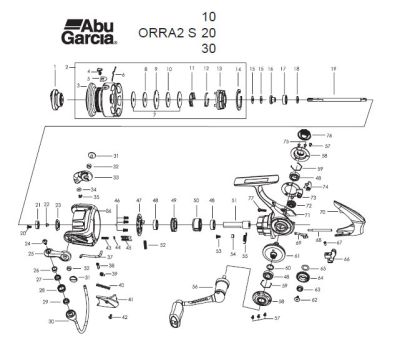 RICAMBI ABU GARCIA ORRA 2 S30