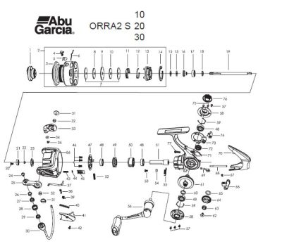 RICAMBI MULINELLI ABU GARCIA ORRA 2 S10