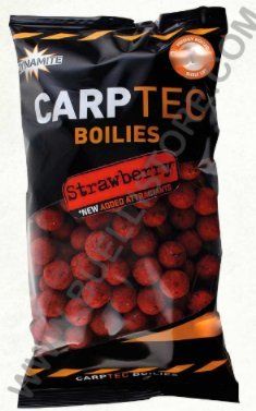 DYNAMITE BAITS STRAWBERRY - CARPTEC BOILIES 
