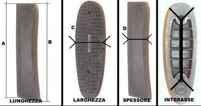 MISURE CALCIOLI / BUTTSTOCKS SIZES