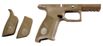 BERETTA APX RICAMBIO KIT FUSTO IN POLIMERO COLORE FLAT DARK EARTH CON DORSALINI
