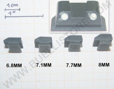 BERETTA SET 4 TACCHE DI MIRA PUNTI BIANCHI SUPERLUMINOSI FOSFORESCENTI 