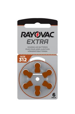 RAYOVAC EXTRA 312 | BATTERIE PER TAPPI AURICOLARI ELETTRONICI SHOTHUNT  (1.45 V) - 6pz.