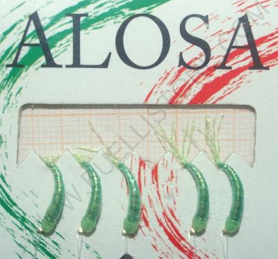 ALOSA AMETTIERA 5 AMI VERDE CON PERLINA FOSFORESCENTE - G10