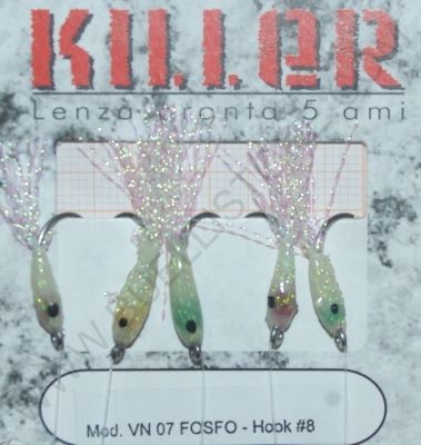 AMETTIERA PER PERSICO REALE 5 AMI FOSFORESCENTI 