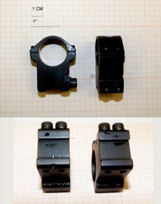 SPORTMATCH ATTACCHI PER OTTICA DA 1'' PER CZ 527 - BRNO MODEL. 1 / 2 E FOX  