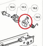RICAMBIO BERETTA APX LEVA DI ARMAMENTO NUMERO EPSLOSO: 19.2