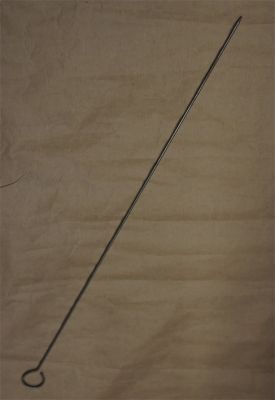 ASTA DI PULIZIA MODELLO IN ACCIAIO CON IMPUGNATURA AD ANELLO -  CON FILETTO 4mm LUNGHEZZA 70 CM 