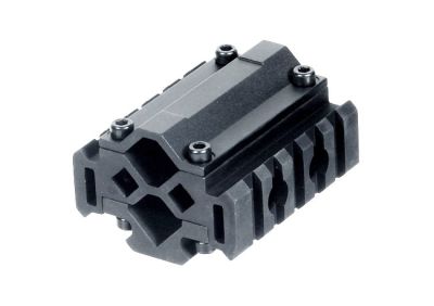 UTG ATTACCO PICATINNY/WEAVER DA 5 SLOT UNIVERSALE 3 RAIL PER CANNE DA 14.47 mm a 19.81 mm