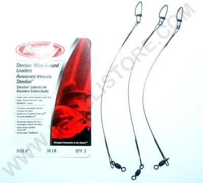 BERKLEY MC MAHON STEELON WIRE-WOUND TERMINALI IN ACCIAIO VARIE LUNGHEZZE E TENUTE