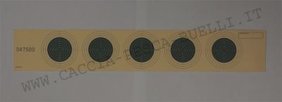 BERSAGLIO 5 CENTRI IN LINE VERDE - 250 PEZZI