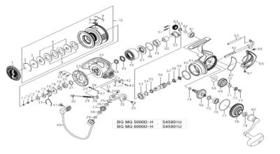  RICAMBI MULINELLI DAIWA BG MQ 