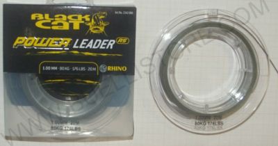 BLACK CAT POWER LEADER TRECCIA PER FINALI 20 MT DIAMETRO 1.00 MM TENUTA 80 KG