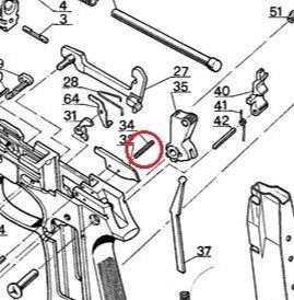 BERETTA RICAMBIO SPINA ELASTICA 2X18 PER SERIE 92 / 96 / 98