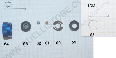 RICAMBI ABU GARCIA COMPONENTI FRENO MECCANICO - 1203389 1125772 1125771 1125770 1125769 1125768 - NACL61-L
