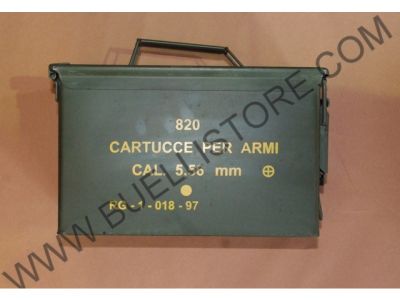 CASSETTA MILITARE PORTAMUNIZIONI IN METALLO 