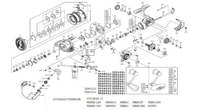 RICAMBI MULINELLI DAIWA 23 FUEGO LT