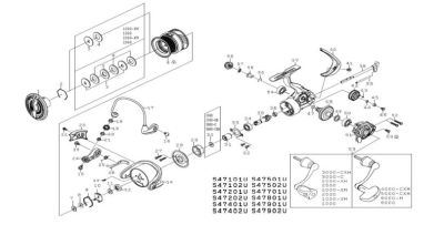 RICAMBI MULINELLI DAIWA 20 CROSSFIRE AI LT