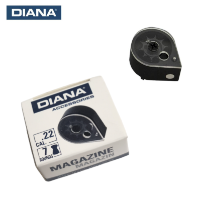 CARICATORE IN METALLO A CHIOCCIOLA PER DIANA BANDIT - STORMRIDER - CHASER - AIRBUG - TRAILSCOUT CAL. 5.5 7 COLPI 