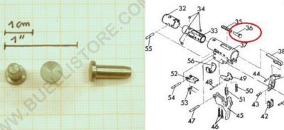 DIANA RICAMBIO GRUPPO SCATTO PER CARABINE  48 - 52 - 54  N° ESPLOSO 36 