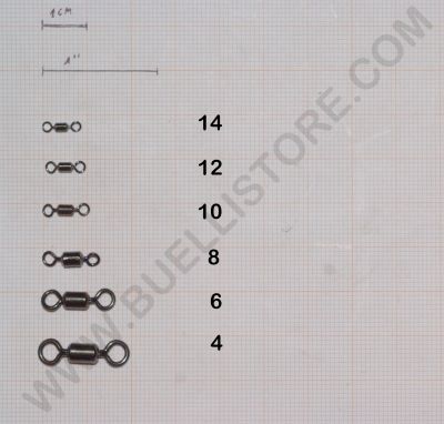 GIRELLE ROLLING SWIVELS TIPO BARILOTTO 1003