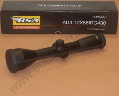 BSA OTTICA 3-12X56 IRG N430 TUBO DA 30 mm RETICOLO RED CENTER DOT ILLUMINATO 
