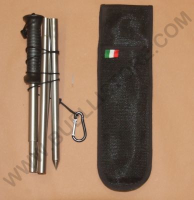 BASTONE PER GUADARE I FIUMI IN ACCIAIO INOX SMONTABILE 145 CM