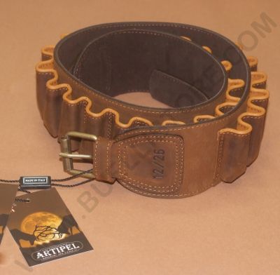 ARTIPEL CARTUCCERA IN PELLE PER CAL.12 - 26 CELLE 