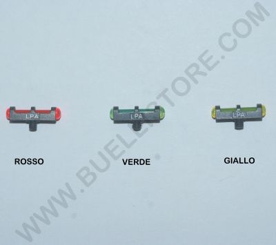 LPA MIRINI IN FIBRA OTTICA IN COLORE ROSSO GIALLO VERDE CON PASSO FILETTO 2.6 / 3.0 mm